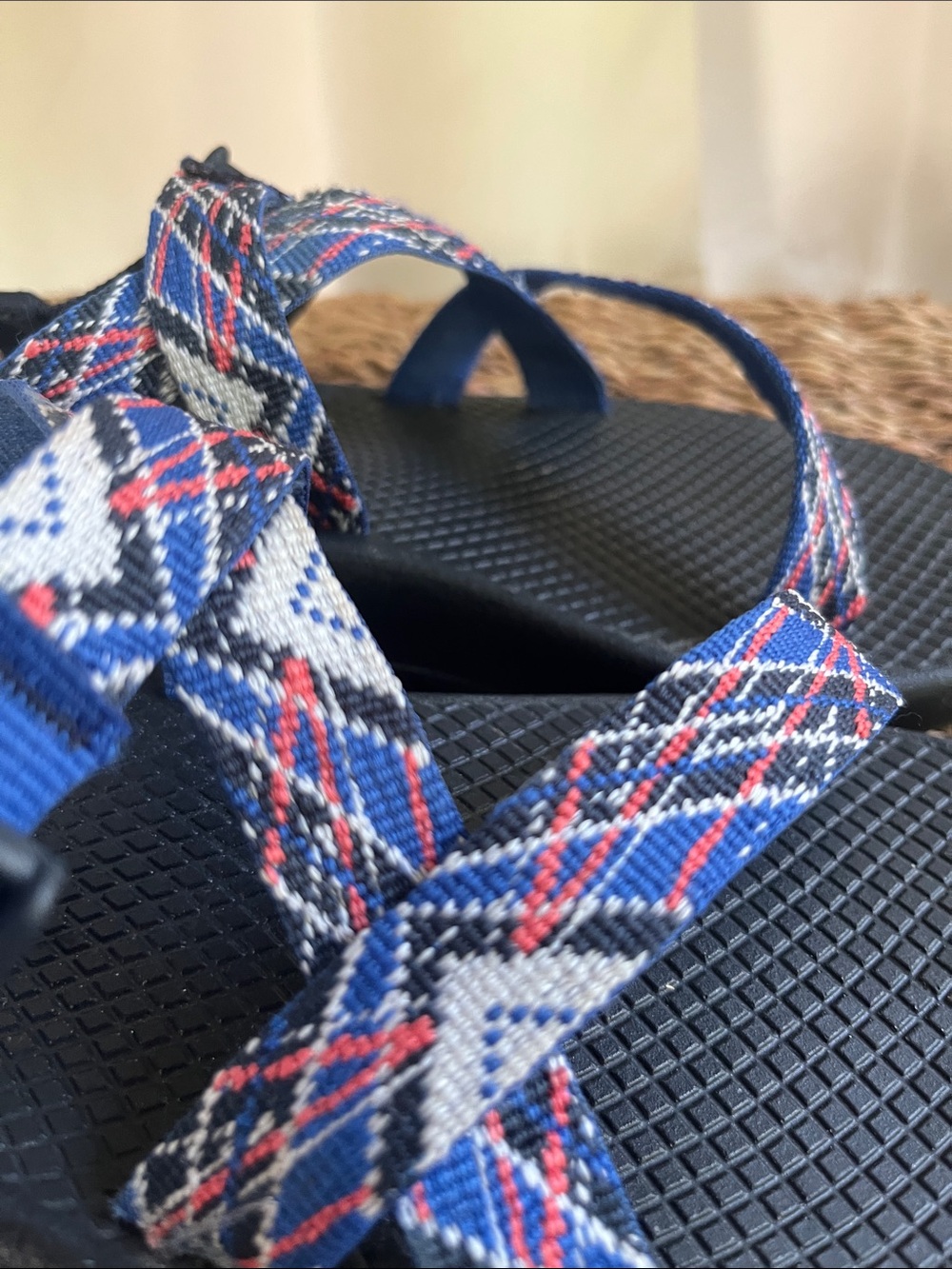 Women’s Chaco Z/Classic Navy Sandals with Multicolor Woven Straps - Picture 4 of 8